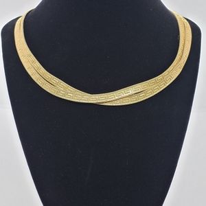 Rare vintage Dior Gold Filled Greek Key Necklace